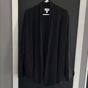 Croft & Barrow Black Open Front Cardigan Sweater